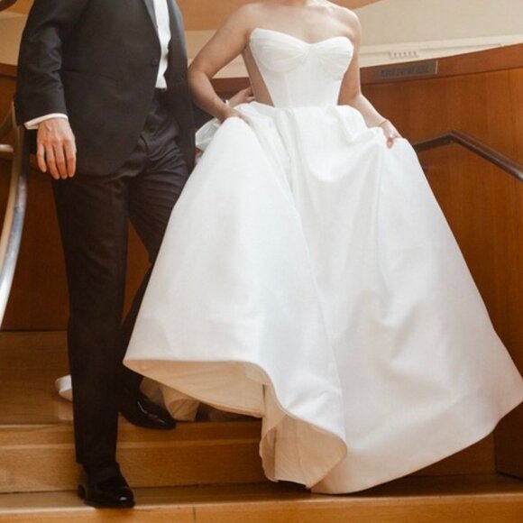 Blanche Bridal Alix Wedding Modern Ballroom Gown with Mesh Cutouts - Picture 4 of 14